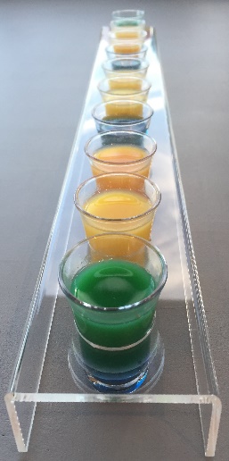 Pitside serveerimisalus – Recups Shot Rail Suurus kinnitatakse pakkumisel